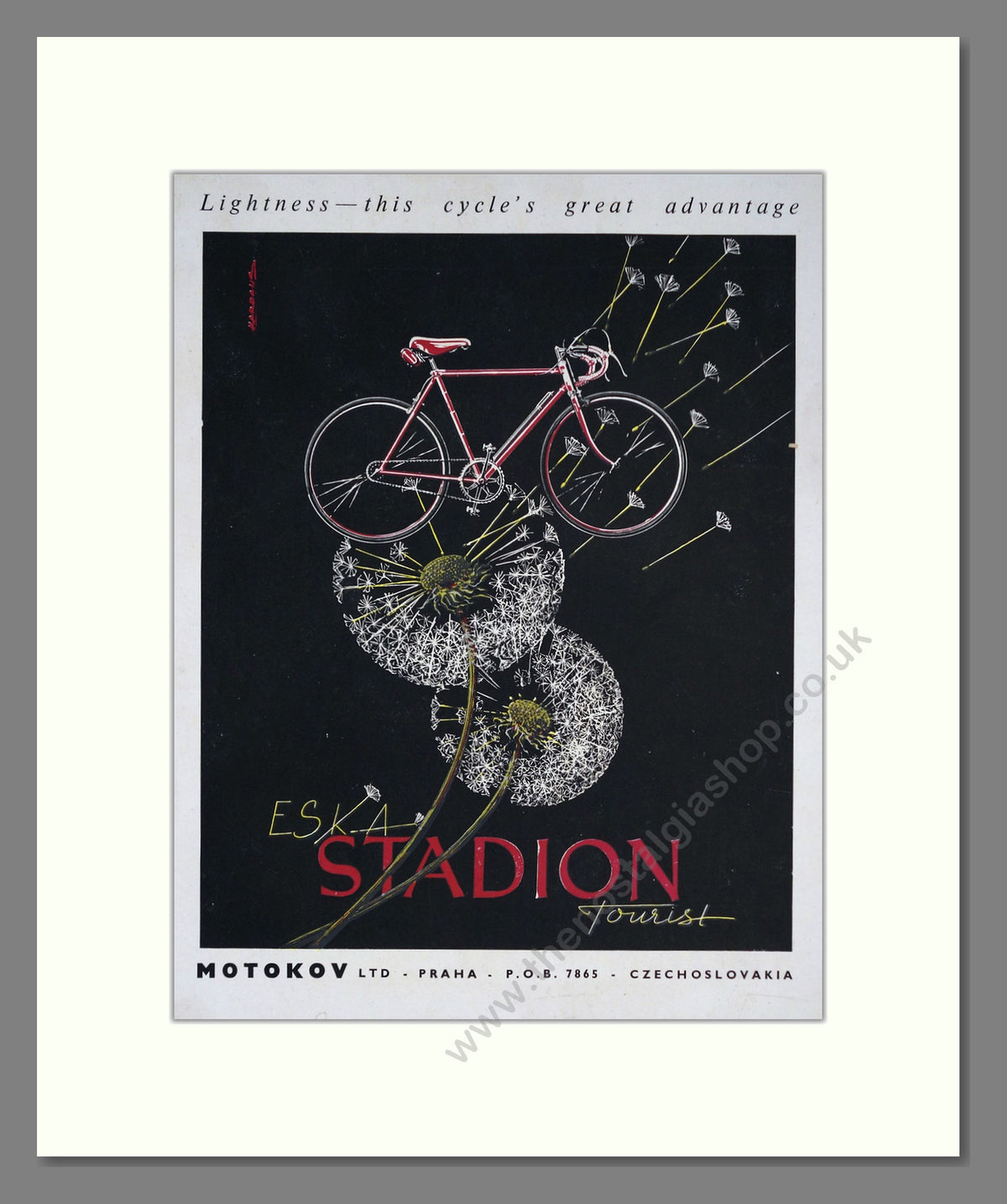 Motokov Stadion Cycles. Original Advert 1952 (ref AD68878)