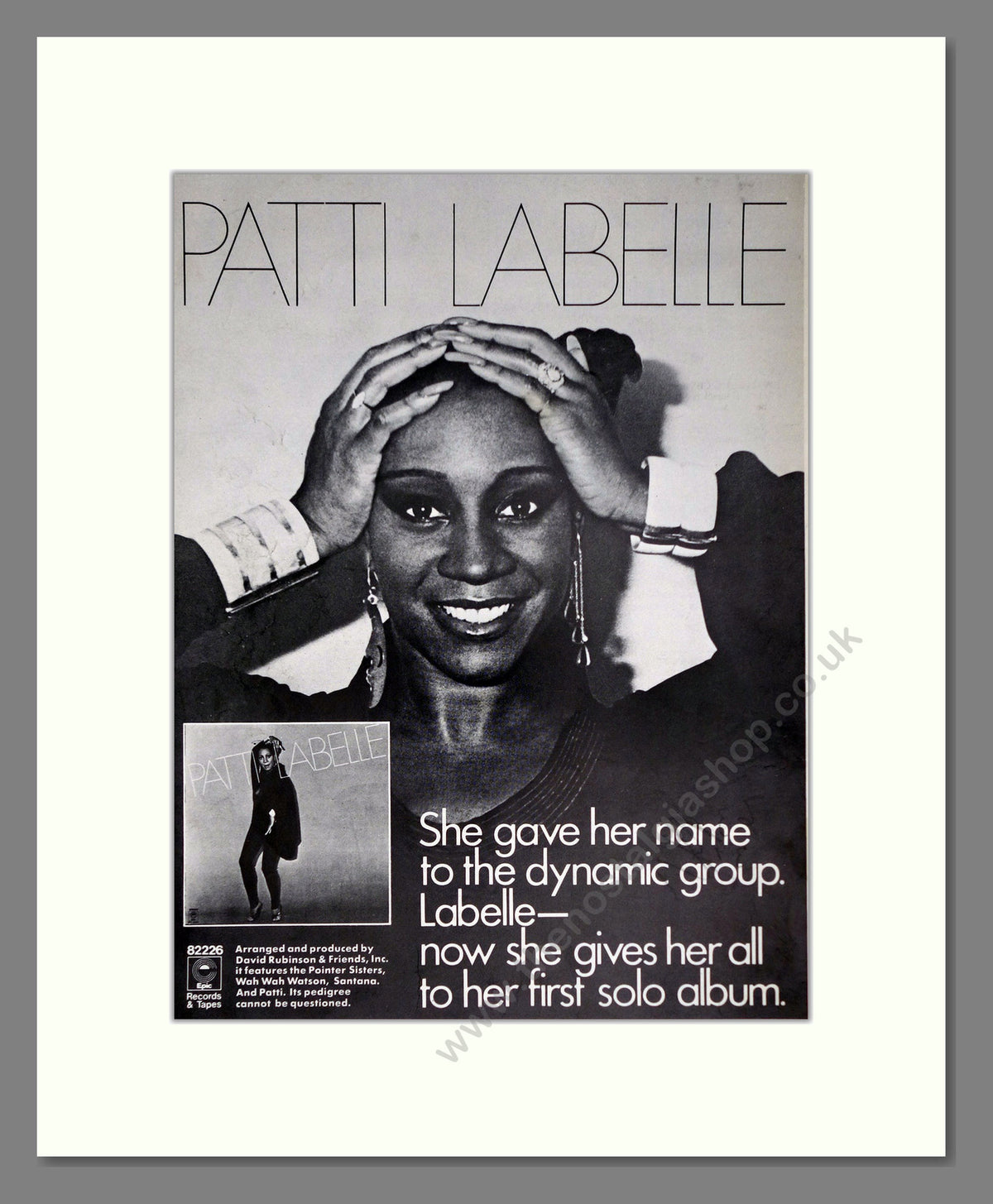 Patti Labelle Debut Album. 1977 Original Advert (ref AD68949)