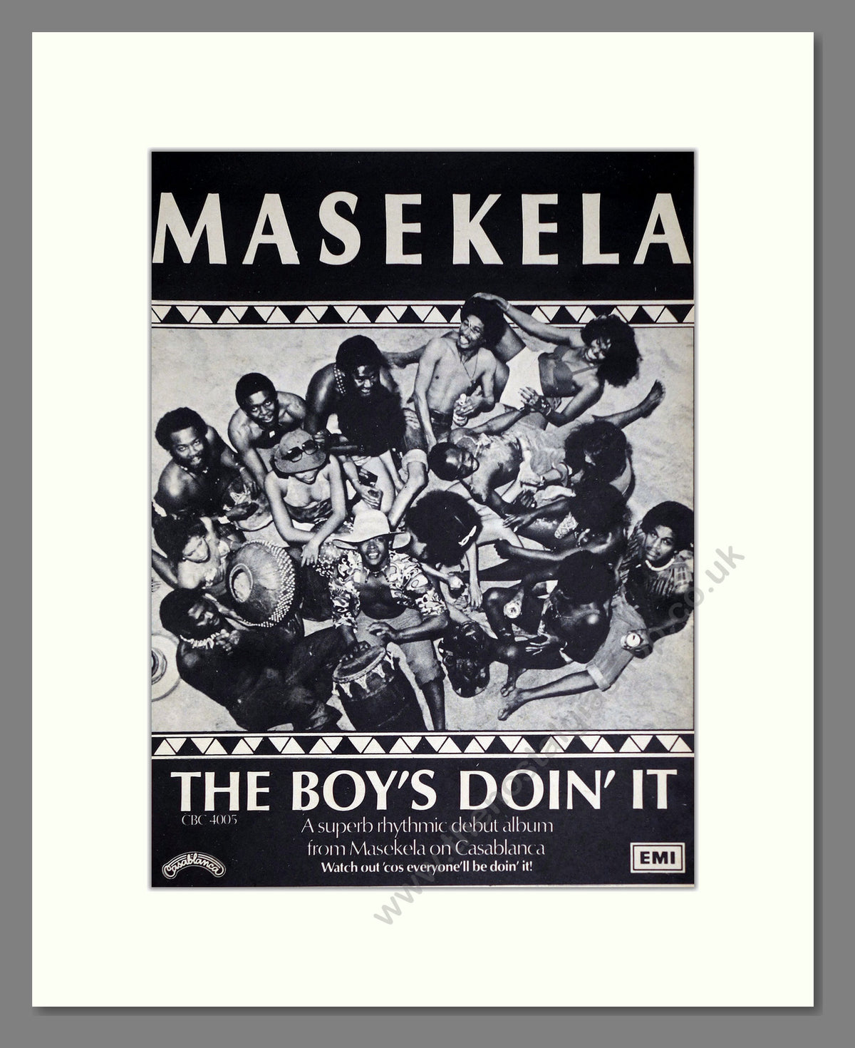 Masekela, The Boy's Doin' It. 1975 Original Advert (ref AD68951)