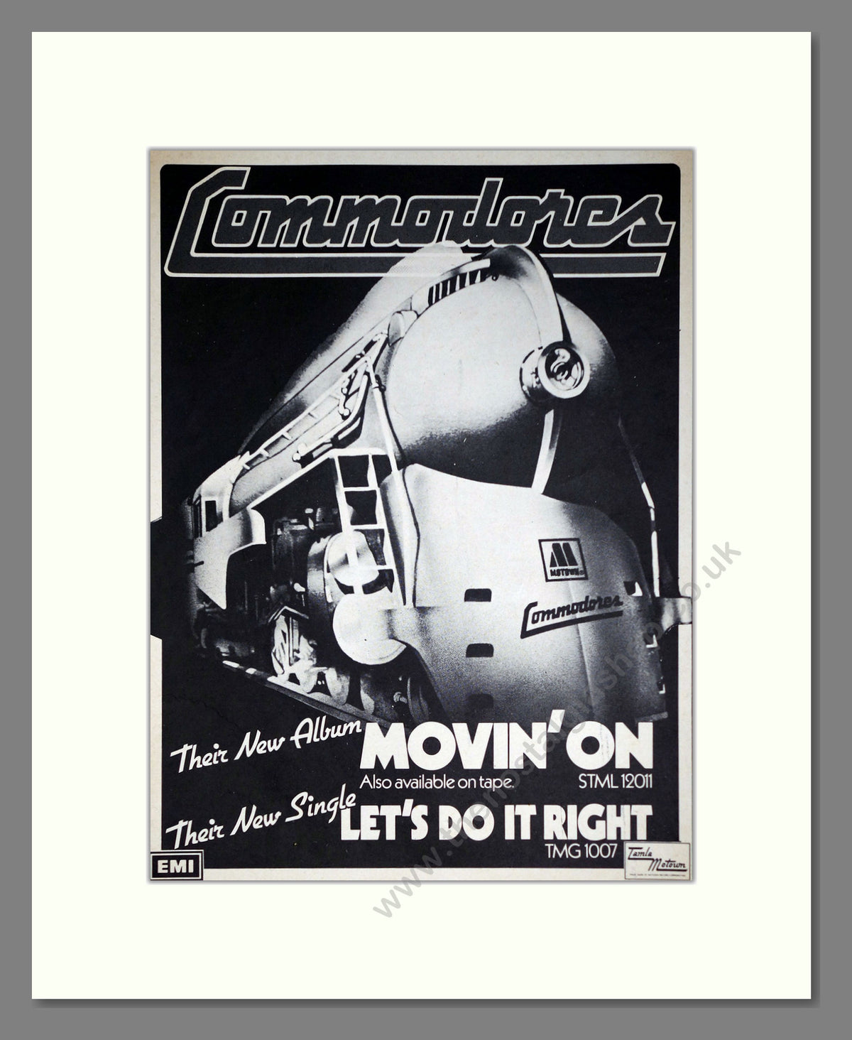 Commodores Movin' On. 1975 Original Advert (ref AD68956)