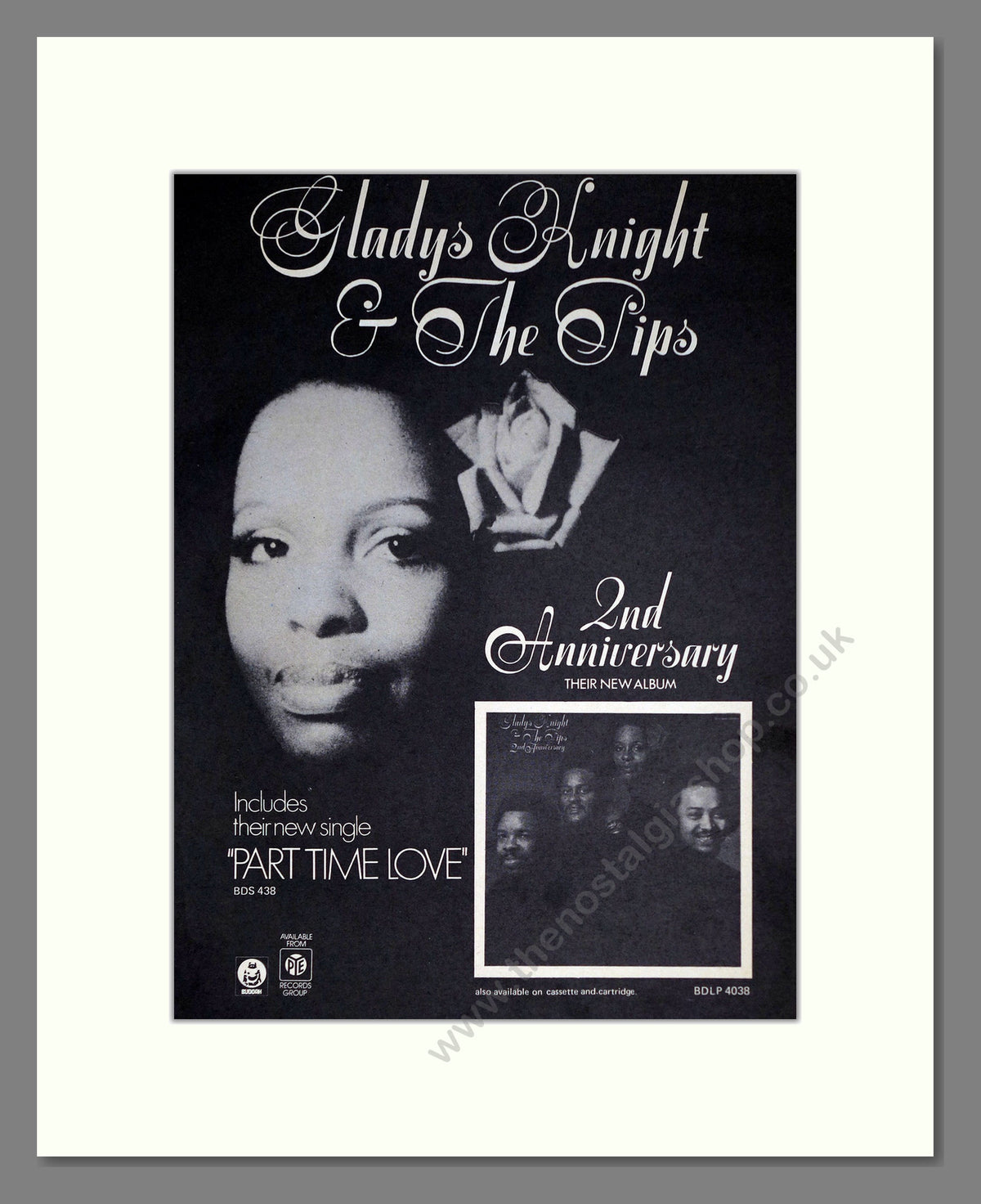 Gladys Knight and The Pips. Part Time Love. 1975 Original Advert (ref AD68982)