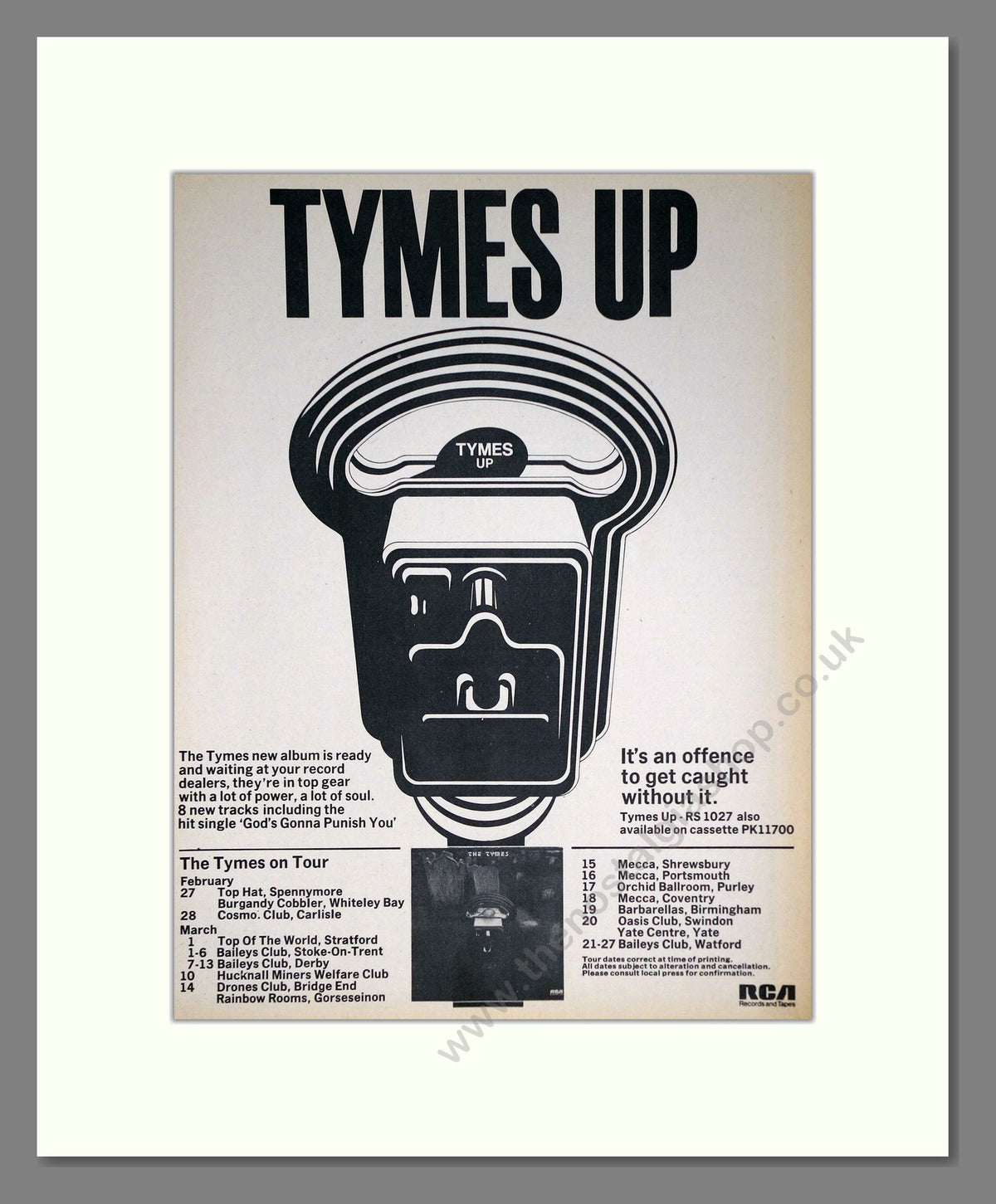The Tymes. Tymes Up. 1976 Original Advert (ref AD68990)