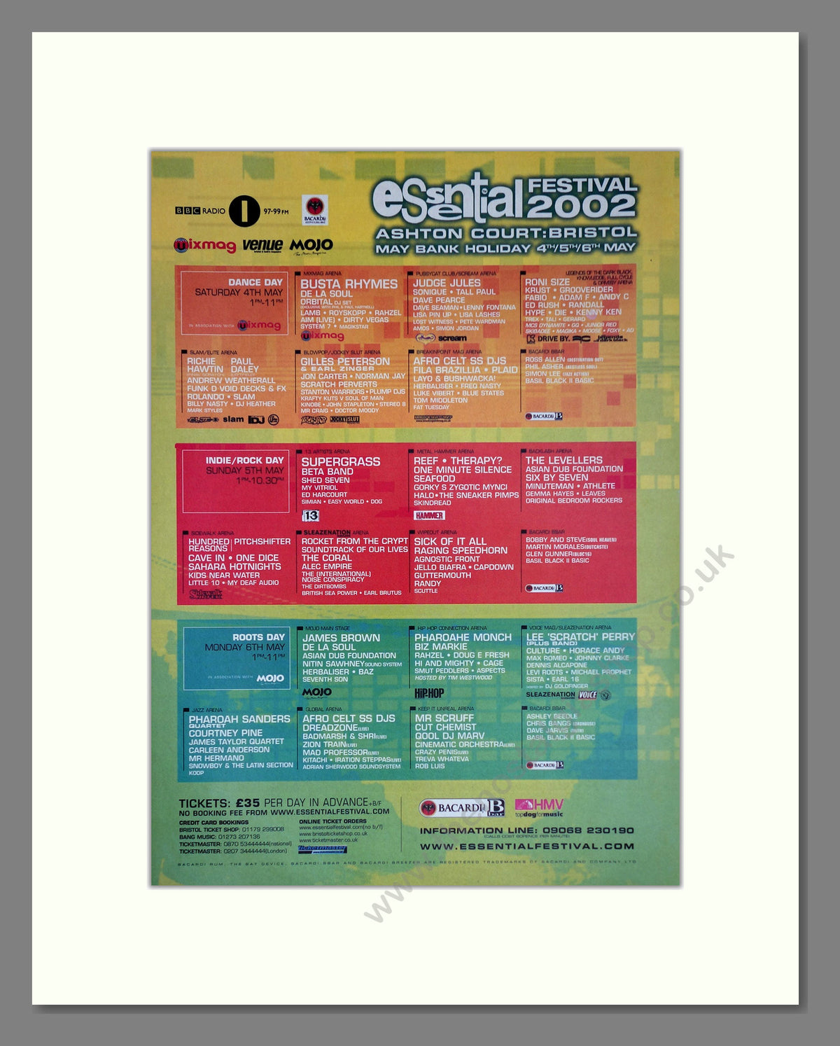 Essential Festival 02. Vintage Advert 2002 (ref AD68968)