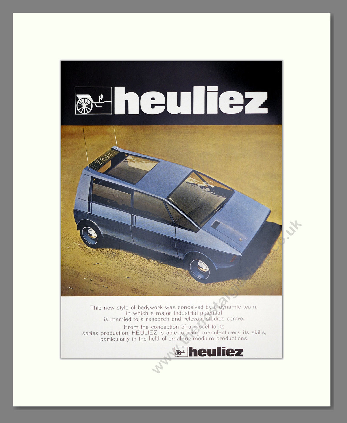 Heuliez. Original Advert 1972 (ref AD304197)