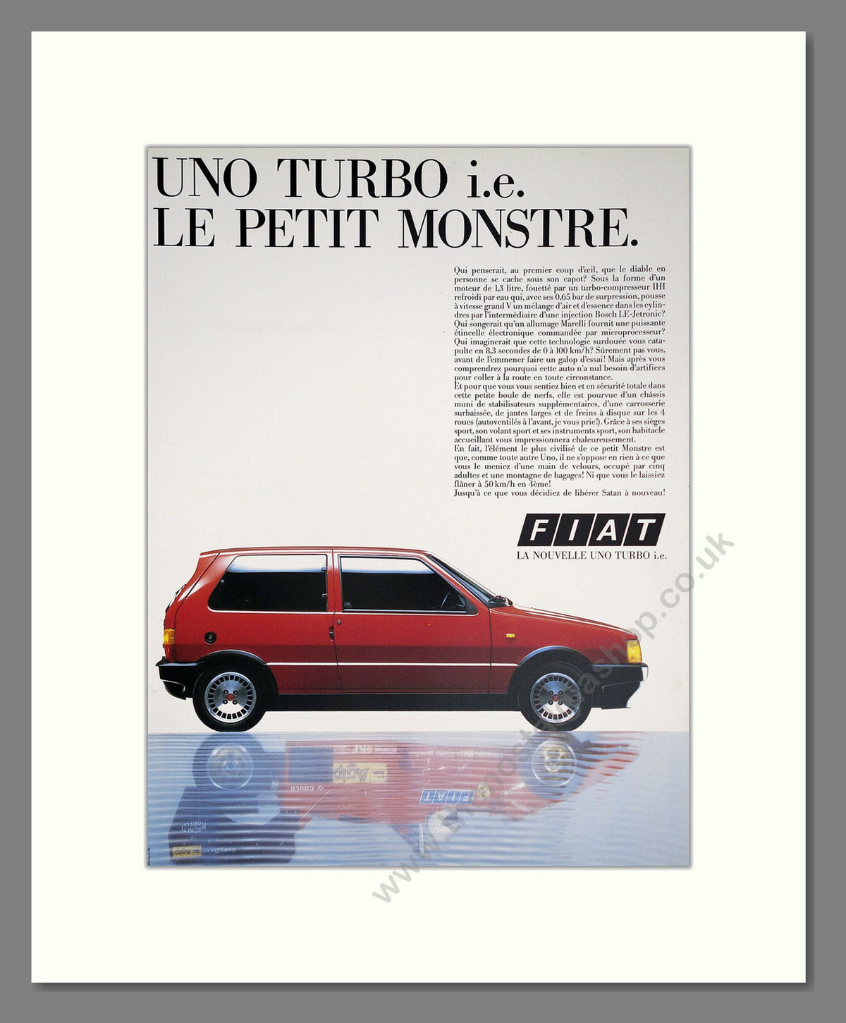 Fiat Uno Turbo i.e. Original Advert 1985 (ref AD304214)