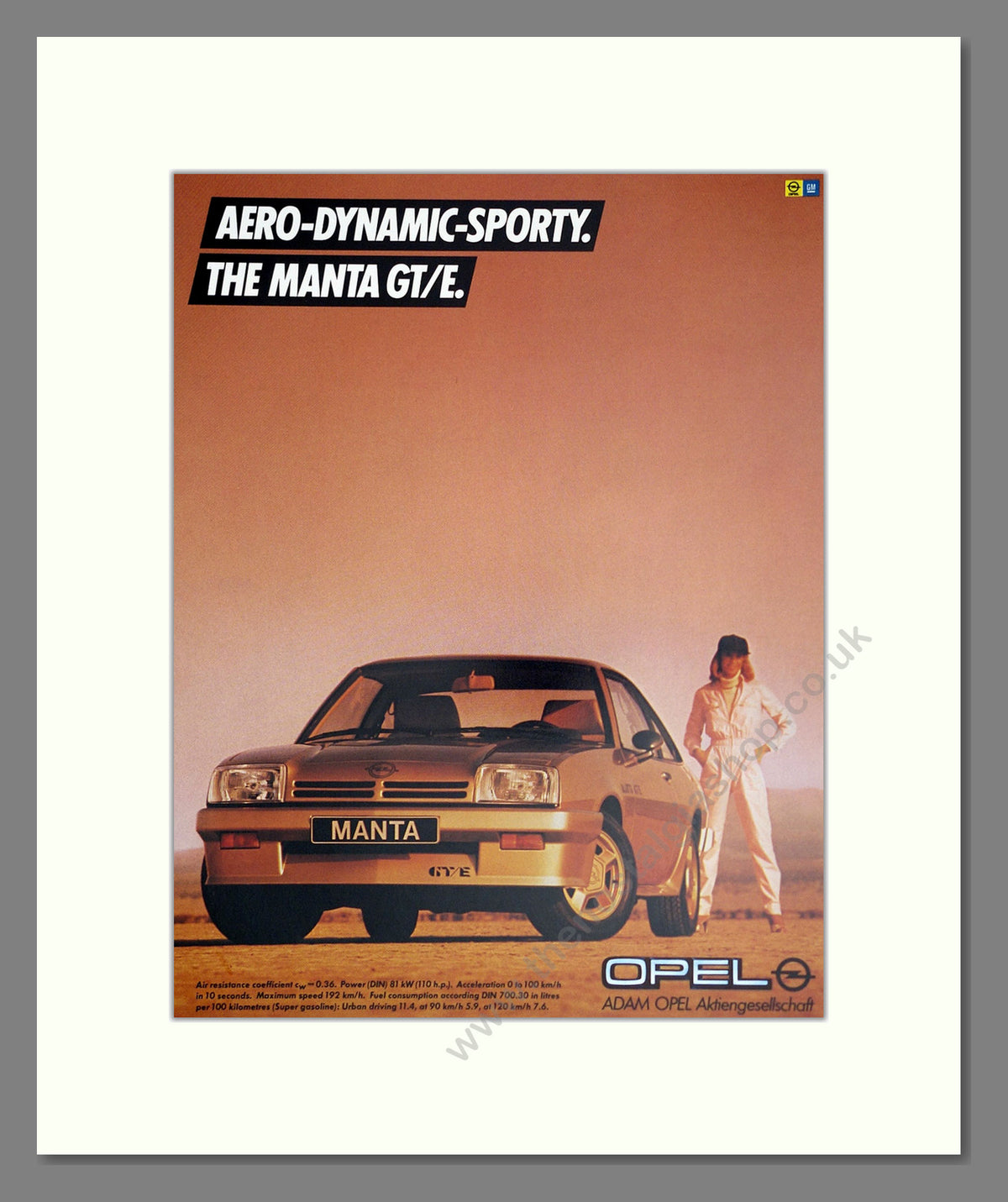 Opel Manta. Original Advert 1982 (ref AD304258)