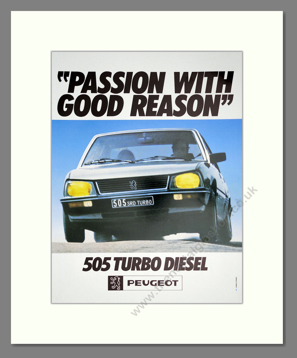 Peugeot 505 Turbo Diesel. Original French Advert 1981 (ref AD304266)