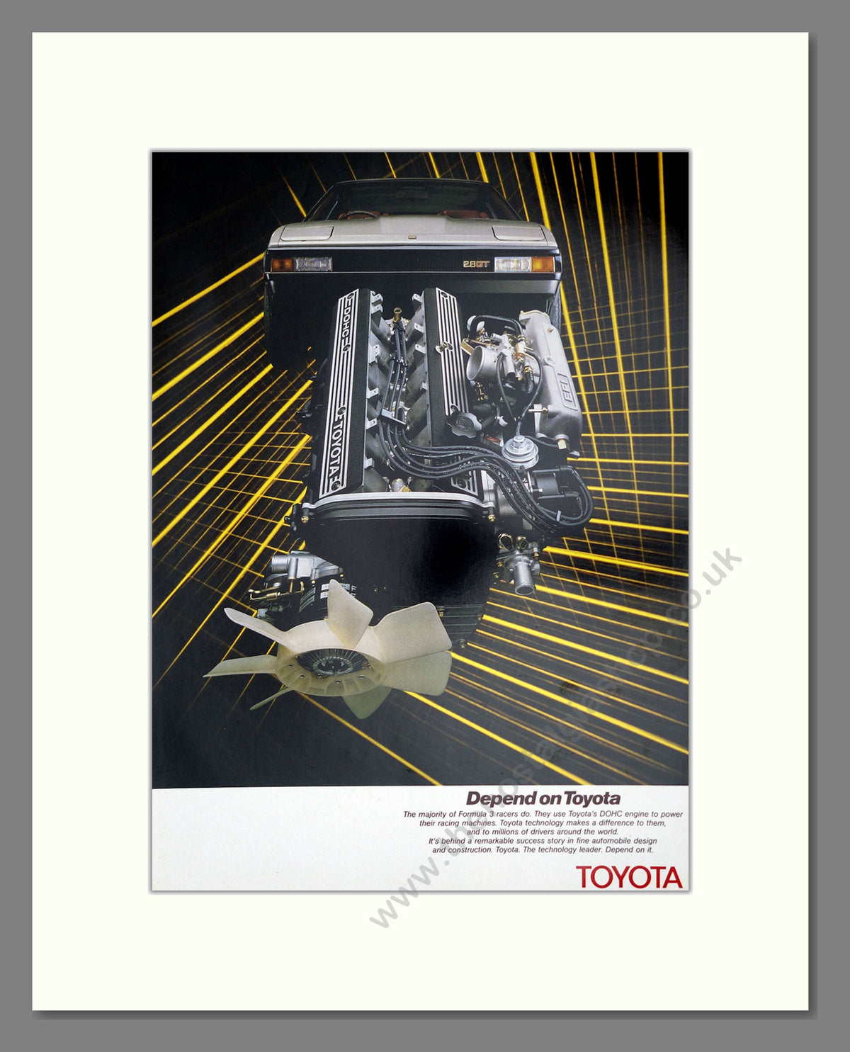Toyota DOHC Engine. Original Advert 1981 (ref AD304268)