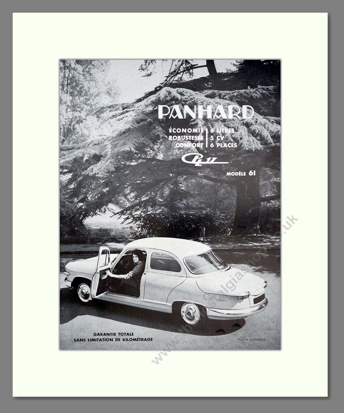 Panhard Model 61. Original French Advert 1960 (ref AD304278)