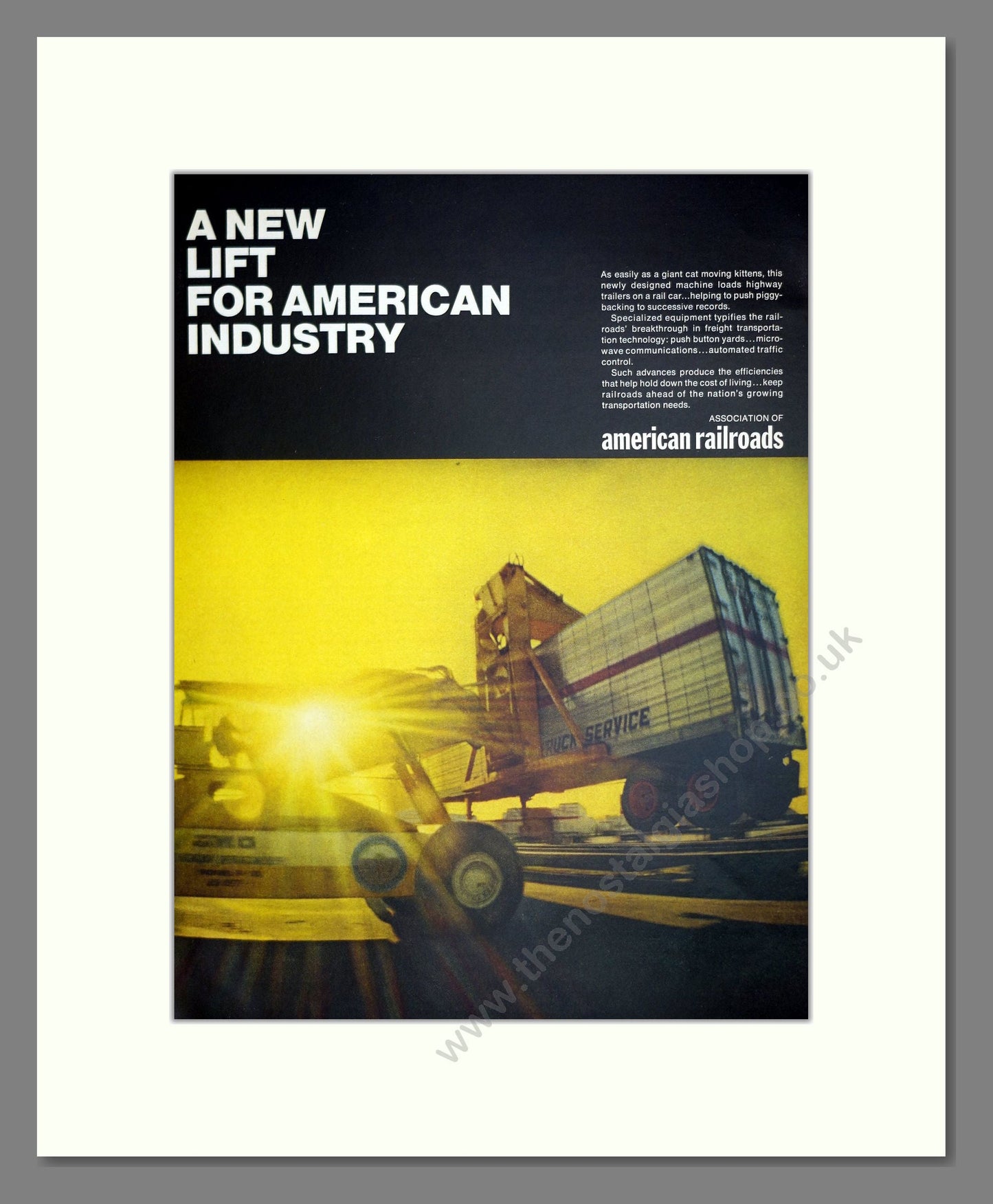 American Railroads - A New Lift For Industry. Vintage Advert 1967 (ref AD303627)