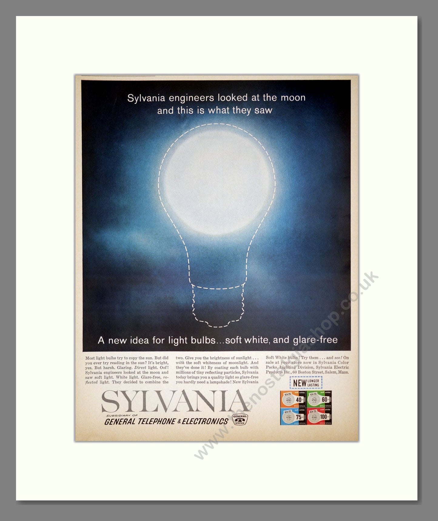 Sylvania - Light Bulbs. Vintage Advert 1962 (ref AD303681)