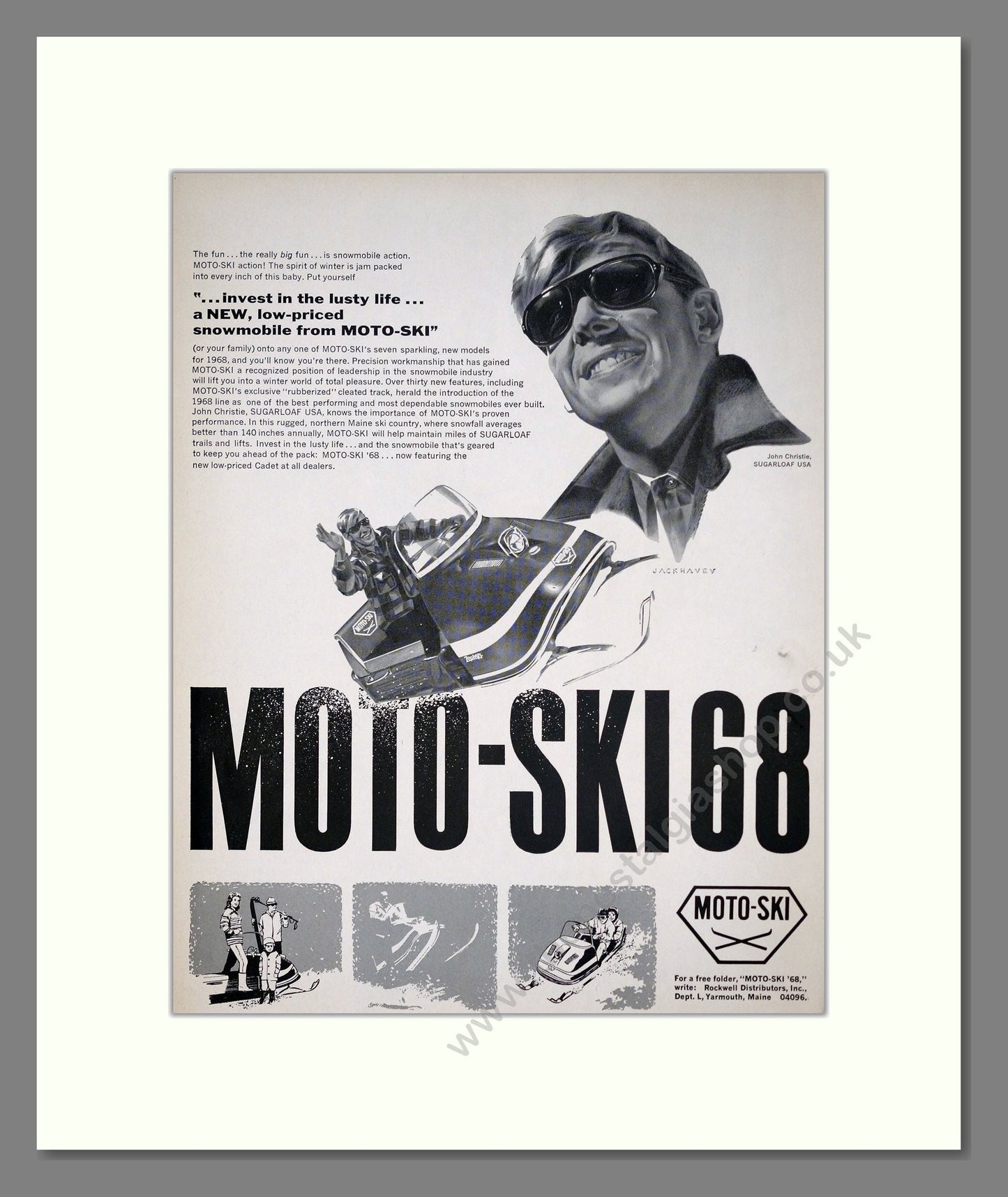 Moto-Ski - Ski Mobile. Vintage Advert 1968 (ref AD303695)