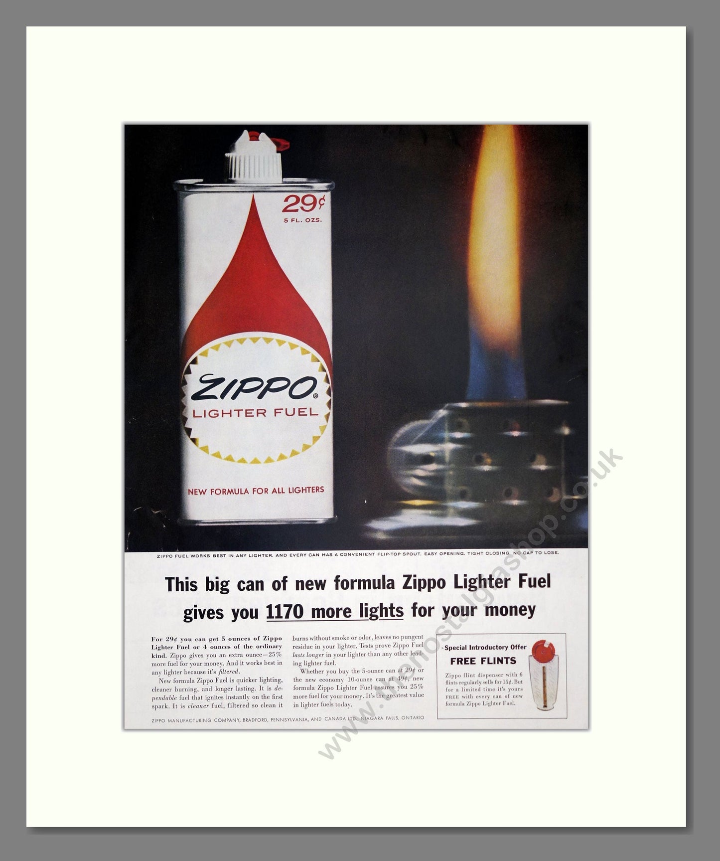 Zippo - Lighter Fuel. Vintage Advert 1962 (ref AD303718)