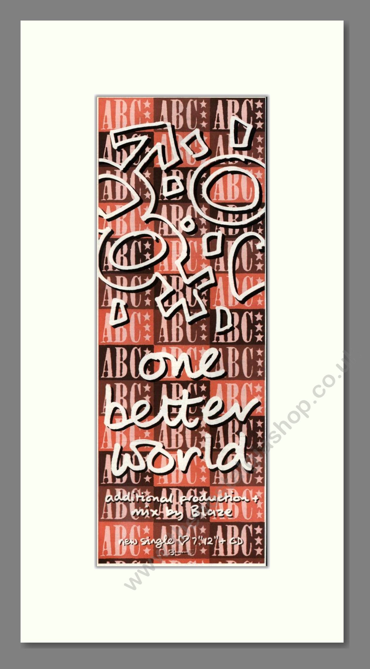 ABC - One Better World. Vintage Advert 1989 (ref AD201613)