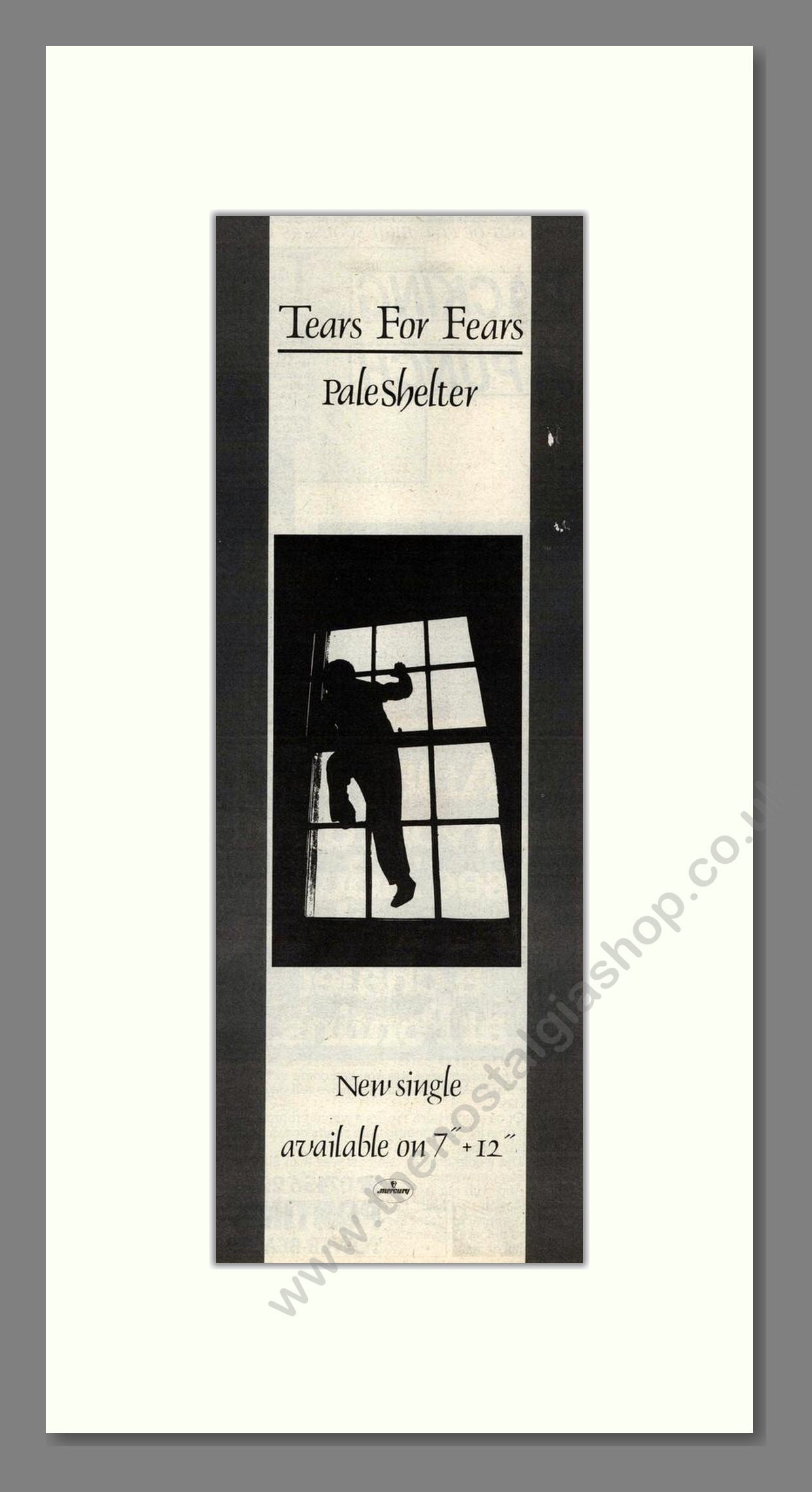 Tears For Fears - PaleShelter. Vintage Advert 1983 (ref AD201640)