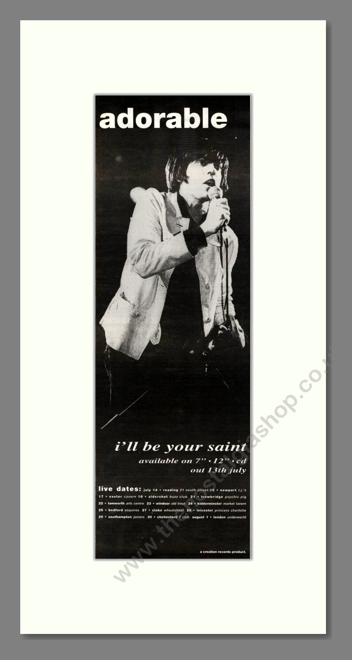 Adorable - I'll Be Your Saint. Vintage Advert 1992 (ref AD201663)