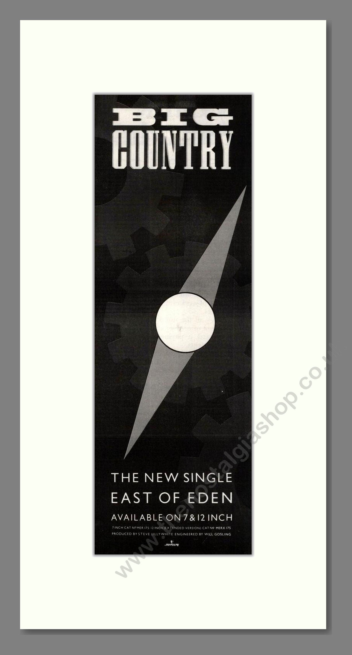 Big Country - East Of Eden. Vintage Advert 1984 (ref AD201667)