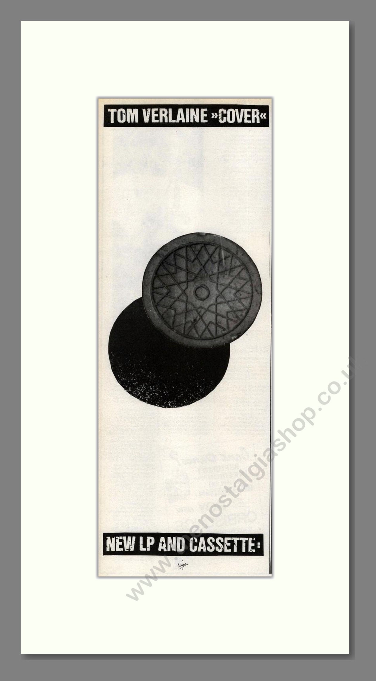 Tom Verlaine - Cover. Vintage Advert 1984 (ref AD201672)