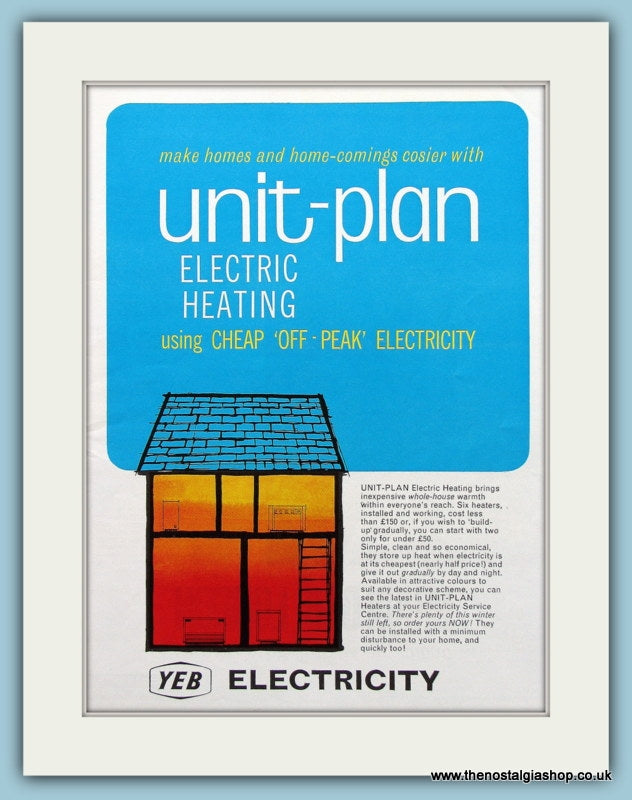 YEB Electricity. Original Advert 1965 (ref AD3679)