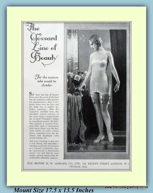 Gossard Corsets Original Advert 1928 (ref AD9248)