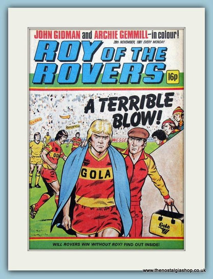 Roy Of The Rovers Lot Of 3 Original Covers 1980s (ref AD2999)