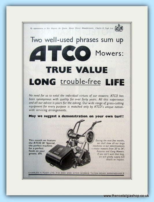 Atco Mowers. Original Advert 1966 (ref AD4645)