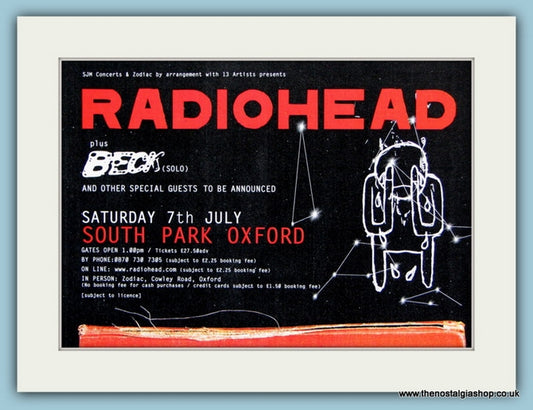Radiohead Original Advert 2001 (ref AD1909)