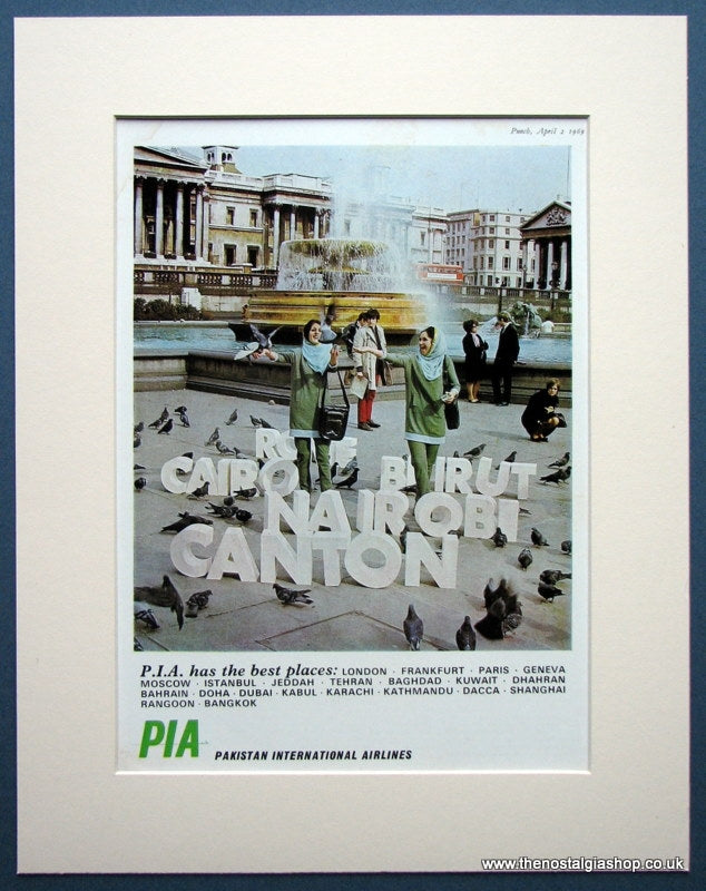 Pakistan International Airlines. Original advert 1969 (ref AD962)