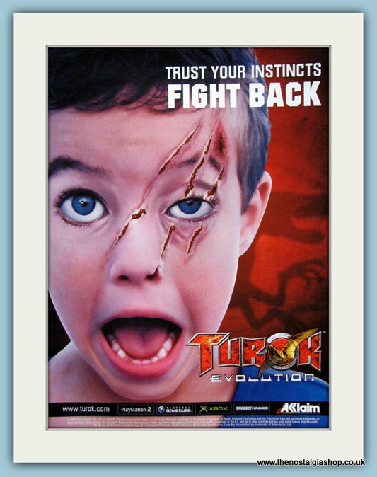Turok Evolution Computer Game Original Advert 2002 (ref AD4003)