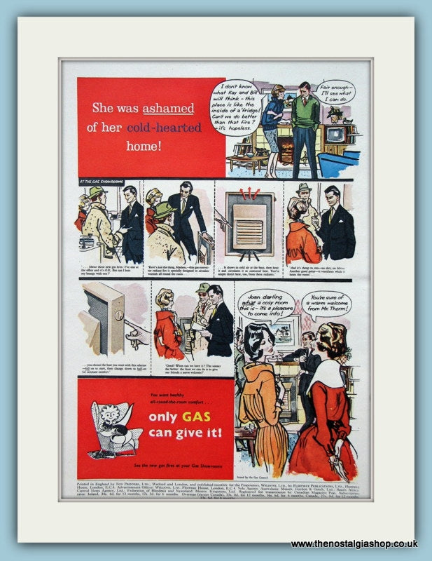 Gas Fires Original Advert 1959. (ref AD2480)