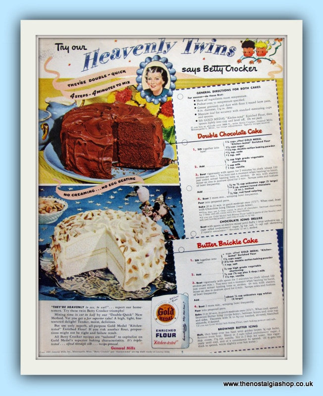 Gold Medal Enriched Flour. Original Advert 1947 (ref AD8129)