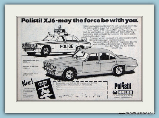 Polistil XJ6 Jaguar Toy Car Original Advert 1979 (ref AD6376)
