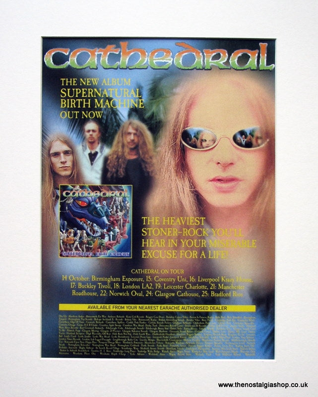 Cathedral On Tour 1996 Original Advert (ref AD930)