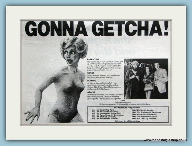 Quantum Jump Barracuda 2 Original Adverts 1977 (ref AD2095)