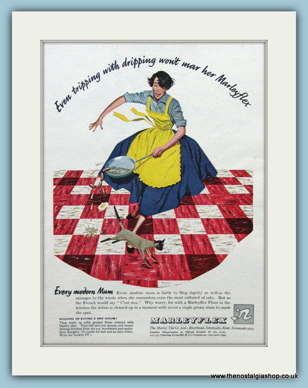 Marleyflex Flooring Original Advert 1955 (ref AD4287)
