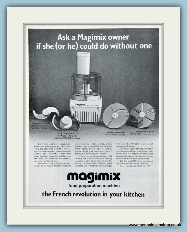 Magimix Food Processor Original Advert 1978 (ref AD2506)