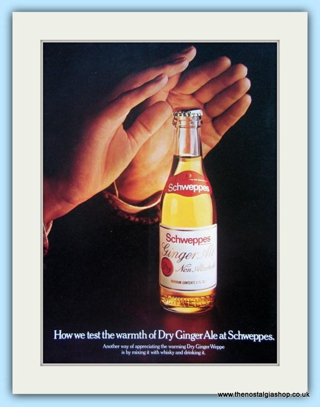 Schweppes Drinks Set Of 4 Original Adverts 1974 (ref AD4983)