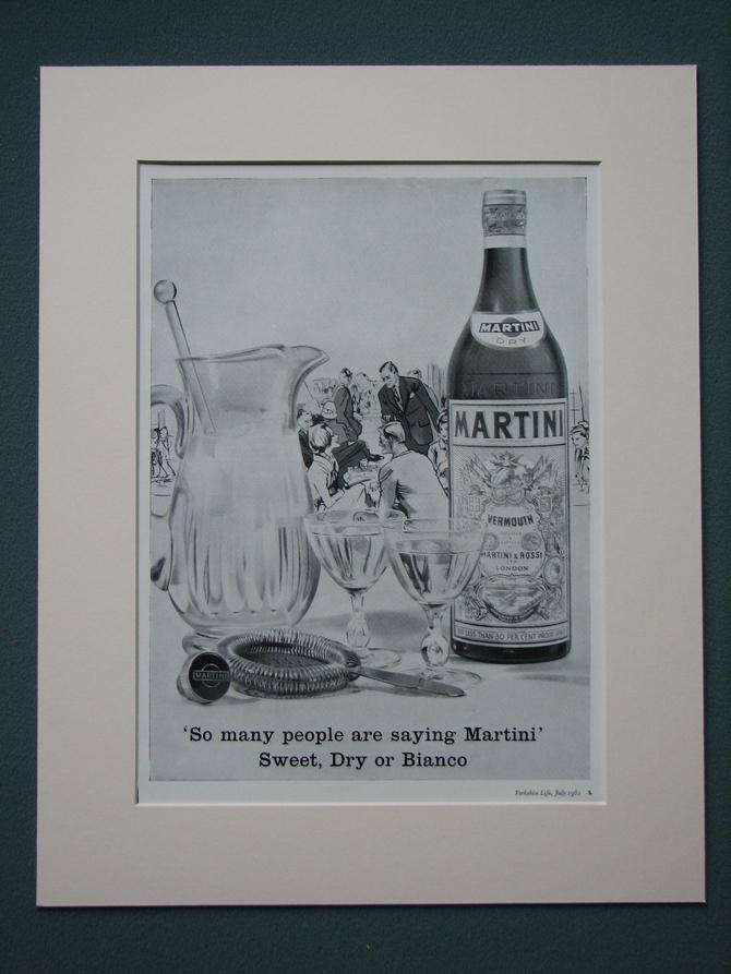 Martini set of 2 1961 Original adverts (ref AD808)