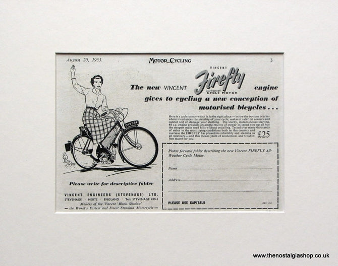 Firefly Cycle Motor 1953 (ref AD1577)