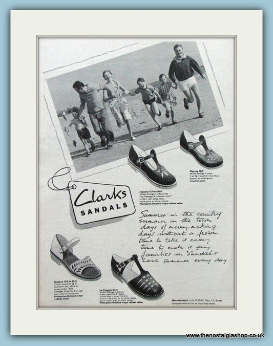 Clarks Sandals Original Advert 1955 (ref AD4290)