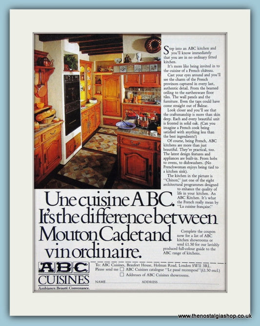 Ambiance Beaute Convenance Kitchen Furniture Original Advert 1981 (ref AD2760)