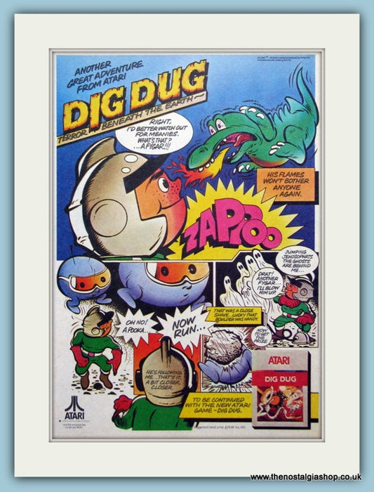 Atari Dig Dug Game Original Advert 1983 (ref AD2620)
