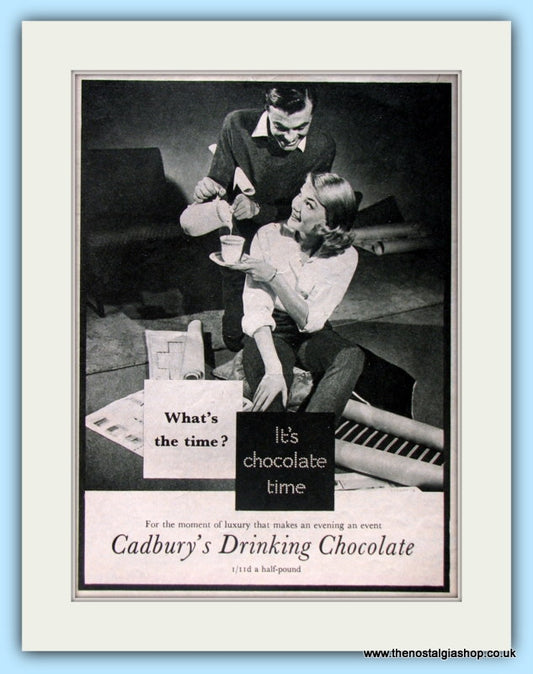 Cadbury's Drinking Chocolate Set Of 3 Original Adverts 1958 (ref AD4924)