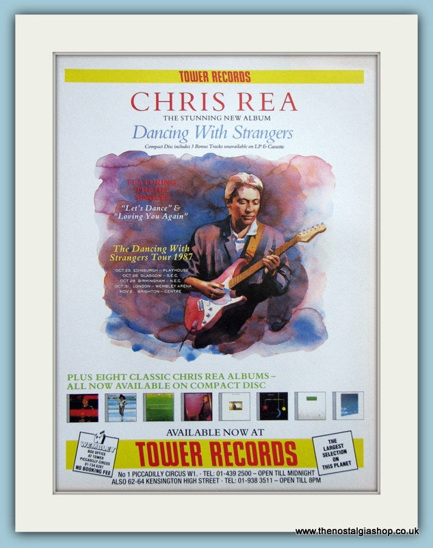 Chris Rea Dancing With Strangers Original Advert 1987 (ref AD4123)