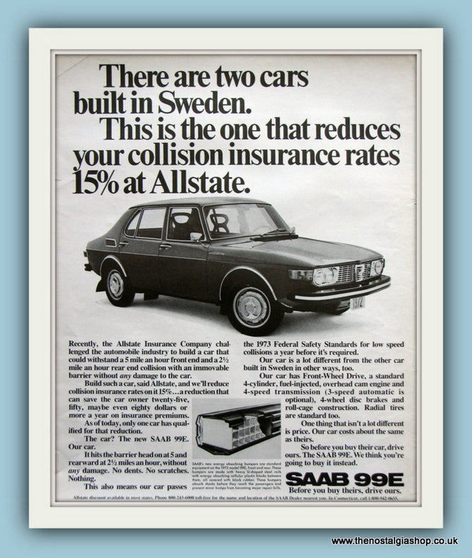 SAAB 99E Original Advert 1971 (ref AD8169)