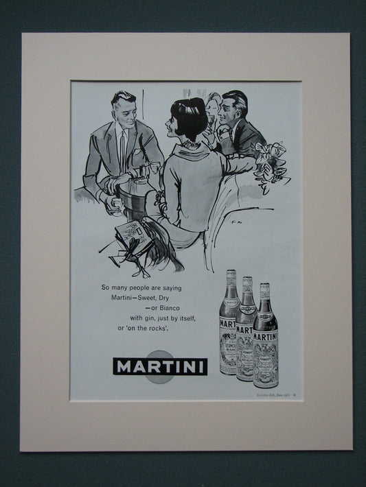 Martini set of 2 1961 Original adverts (ref AD808)