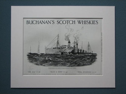 Buchanans Scotch Whiskies set of 2 Original adverts 1915 (ref AD833)