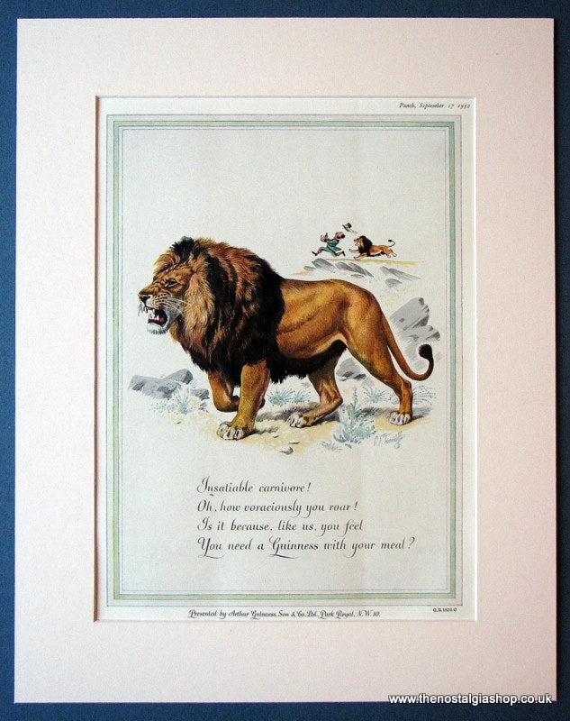 Guinness Lion 1952 Original Advert (ref AD1141)