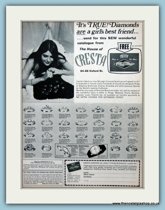 Cresta Diamond Rings Original Advert 1969 (ref AD6190)