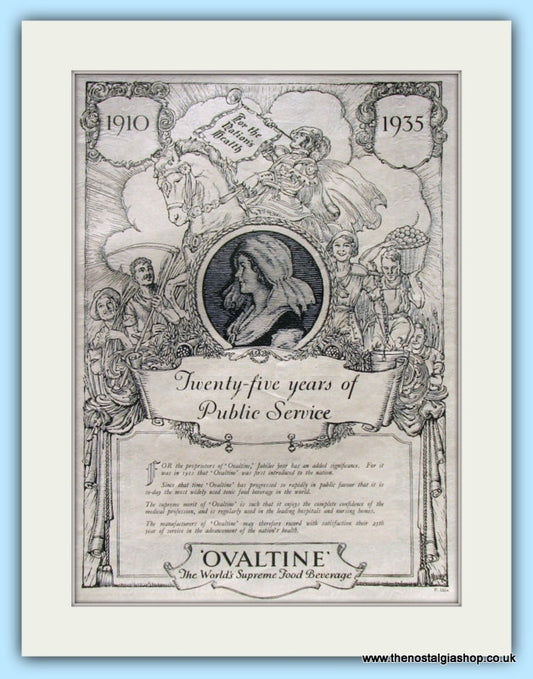 Ovaltine 25 Year Anniv. Original Advert 1935 (ref AD4883)